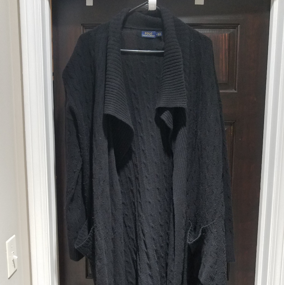Polo Ralph Lauren Black sz L knit sweater  coat